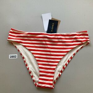 PIOMBO Bikini Bottom Large Orange Stripes Women’s  Swimwear New